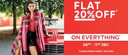 Flat 20% Off on Everything